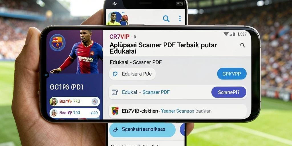 Antarmuka aplikasi CR7VIP dengan fitur Scanner PDF yang intuitif.