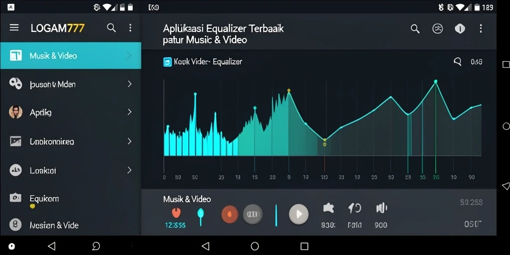 Antarmuka LOGAM777 yang intuitif untuk kontrol Equalizer.