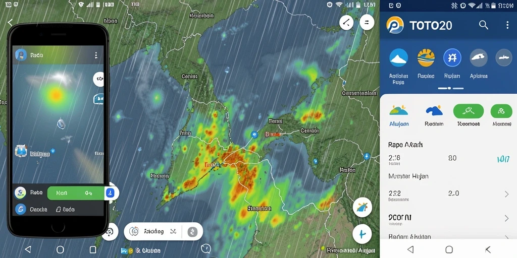 Tampilan antarmuka TOTO20 yang menampilkan data Radar Hujan secara jelas.